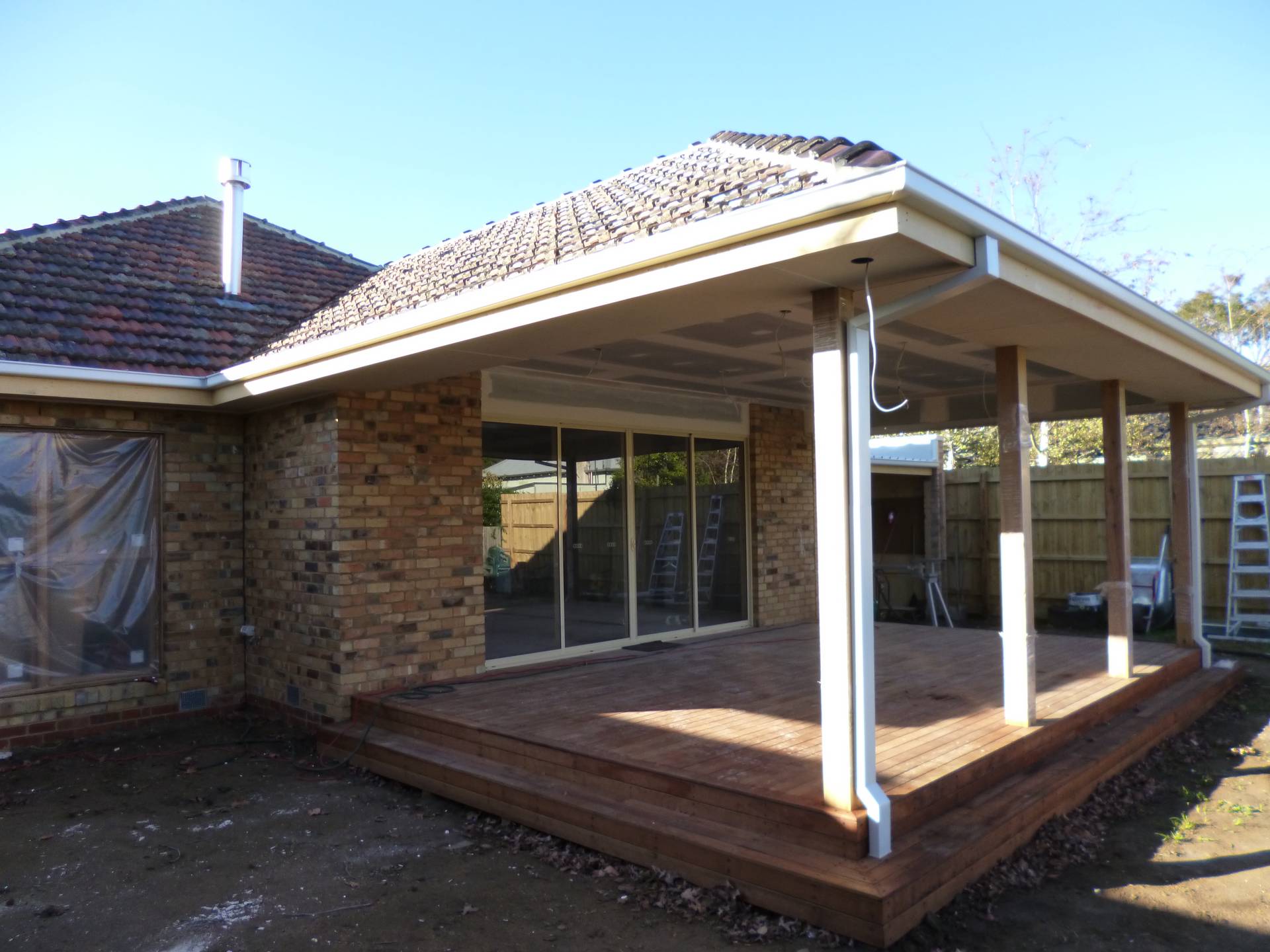 Outdoor alfresco at the rear of the extension.